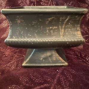 Vintage McCoy Pottery Black Gold
Pedestal Planter